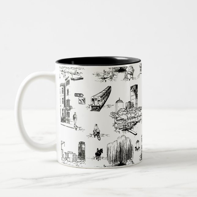 Tasse 2 Couleurs Boston Toile (Gauche)