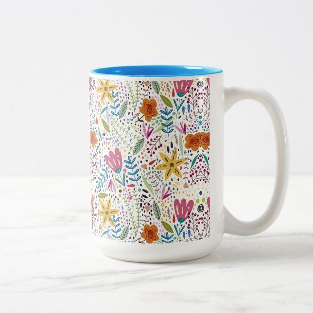 Tasse 2 Couleurs Botanique colorée (Droit)
