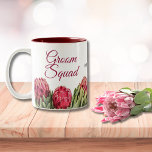 Tasse 2 Couleurs Botanique Pink Protea Floral Entourage Café cadeau<br><div class="desc">Botanique Pink Protea Floral Entourage Cadeau Café Mug.</div>