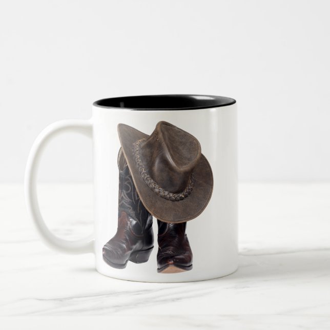 Tasse 2 Couleurs Bottes et casquette de cowboy (Gauche)