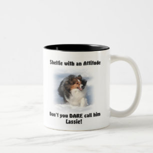 Tasse 2 Couleurs Bouche d'attitude de Sheltie