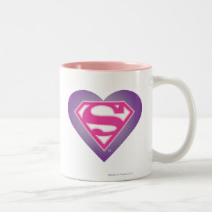 Tasse 2 Couleurs Bouclier du coeur pourpre