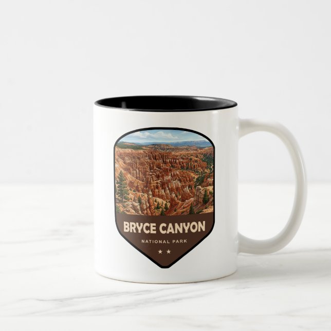 Tasse 2 Couleurs Bouclier du Parc national de Bryce Canyon (Droit)