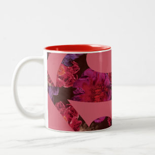 Tasse 2 Couleurs Bouclier S rose Floral