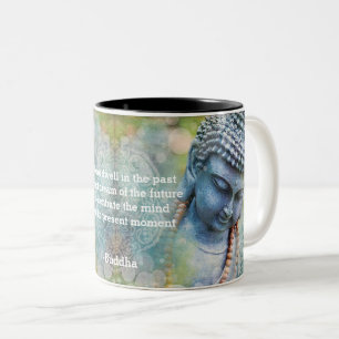 Tasse 2 Couleurs Bouddha Aquarelle Abstraite Citation Personnalisée