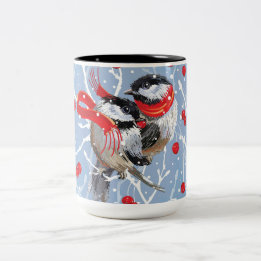 Tasse 2 Couleurs Bouddha de poules Noël Amoureux