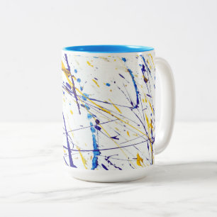 Tasse 2 Couleurs Boue Abstraite de peinture