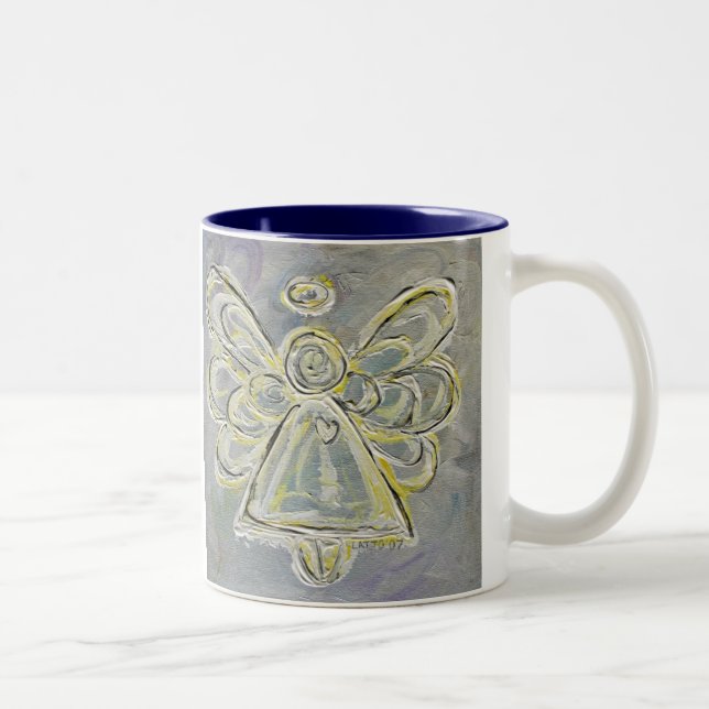 Tasse 2 Couleurs Boue Angel blanc (Droit)