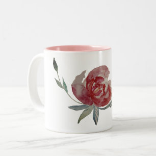 Tasse 2 Couleurs Boue d'aquarelle rose