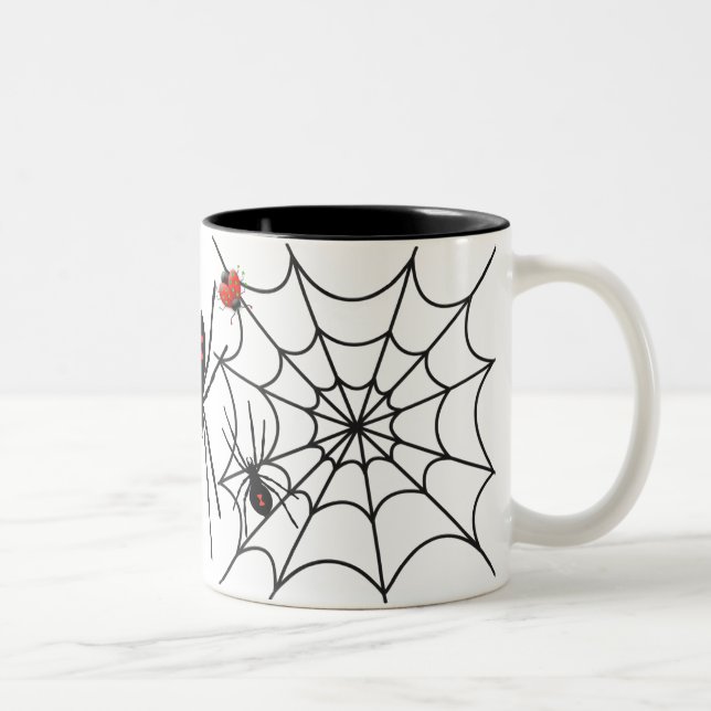 Tasse 2 Couleurs Boue d'araignée d'Halloween (Droit)
