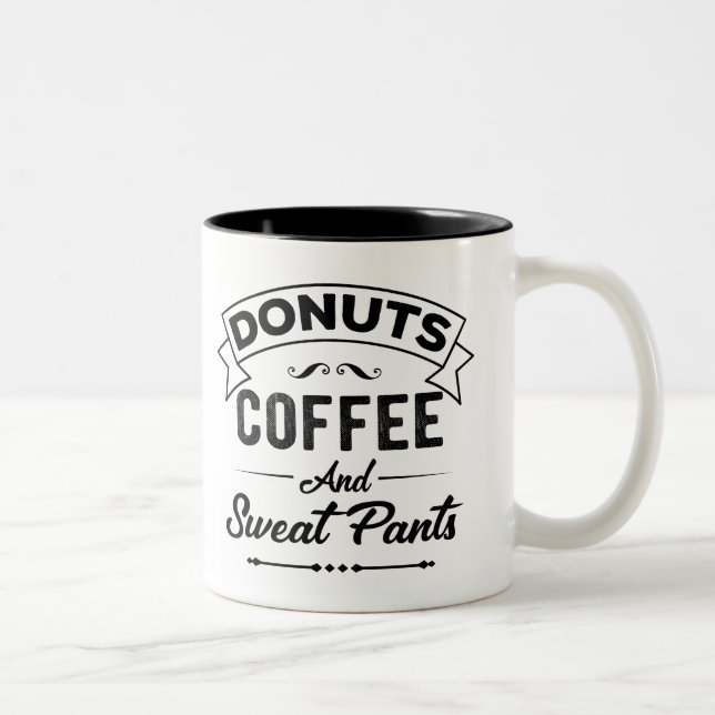 Tasse 2 Couleurs Boue de café et beignets (Droit)