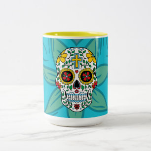 Tasse 2 Couleurs Boue de sucre crâne aux yeux