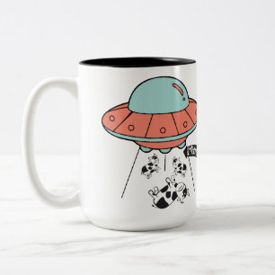 Tasse 2 Couleurs Boue d'enlèvement de vache OVNI