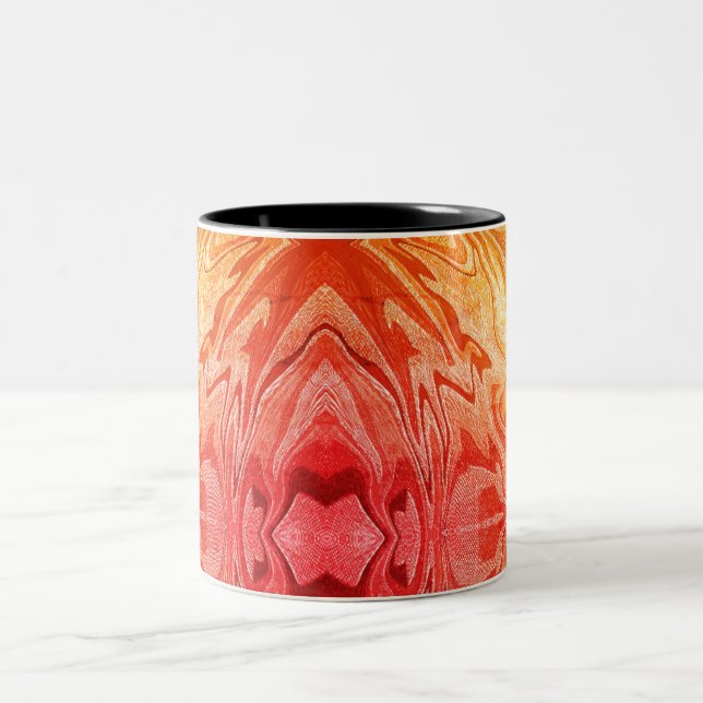 Tasse 2 Couleurs Boue fractale orange (Centre)