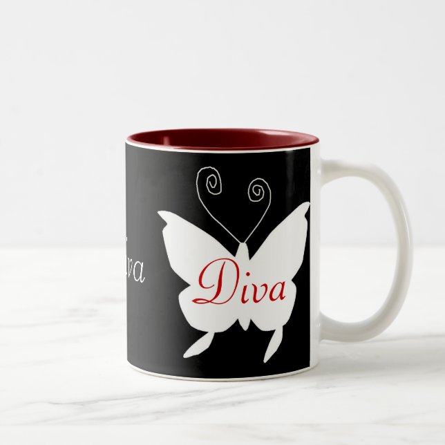 Tasse 2 Couleurs Boue papillon Diva (Droit)