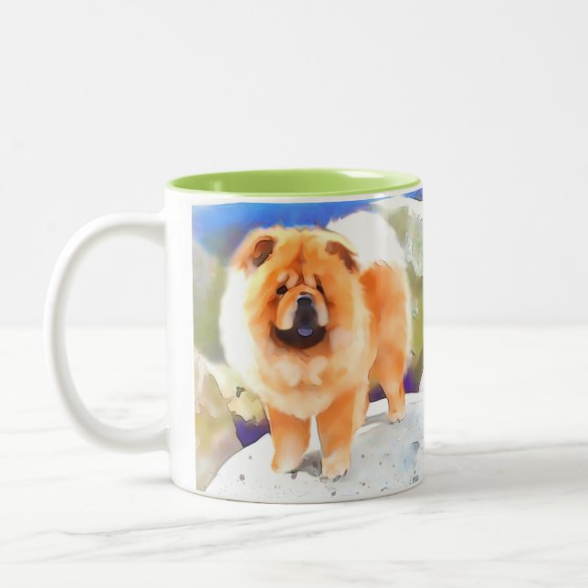 Tasse 2 Couleurs Bouffe BAVARDE de heARTdog (Gauche)
