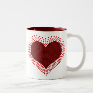 Tasse 2 Couleurs Boug Coeur métallique, Rouge