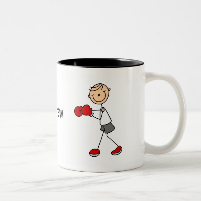 Tasse 2 Couleurs Boug de boxe personnalisées pour les bâtons de mâl (Droit)