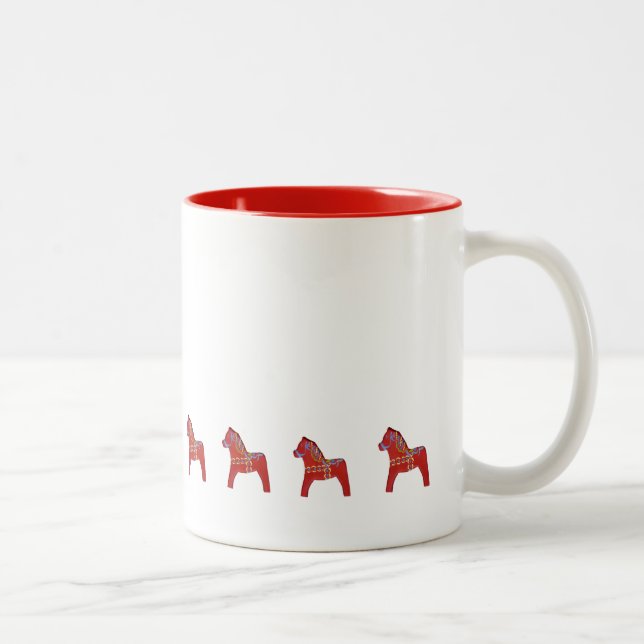 Tasse 2 Couleurs Boug de café Cheval Dala Rouge (Droit)