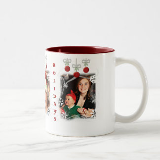Tasse 2 Couleurs Boug de café de Noël personnalisé