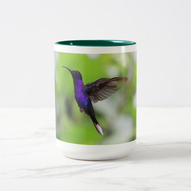 Tasse 2 Couleurs Boug de café d'oiseaux pourpre (Centre)