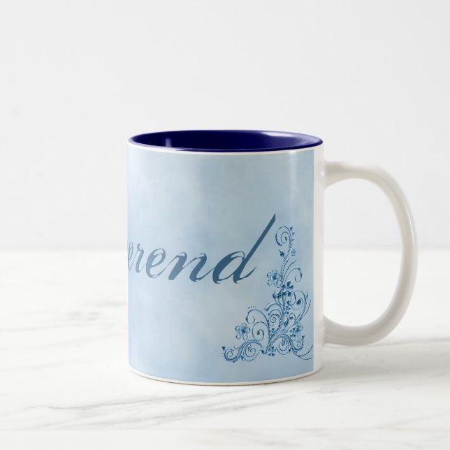 Tasse 2 Couleurs Boug de café révérend- Large : Sky Blue Elegance (Droit)