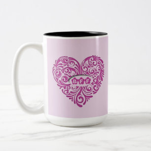 Tasse 2 Couleurs Boug de coeur rose personnalisé