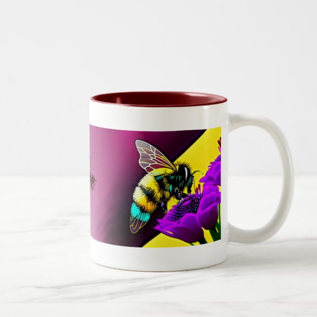 Tasse 2 Couleurs Boug de thé d'abeille (Droit)
