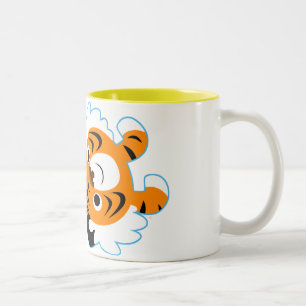 Tasse 2 Couleurs Boug de tigre de caricature facile à porter