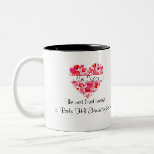 Tasse 2 Couleurs Boug d'enseignant personnalisable Saint-Valentin