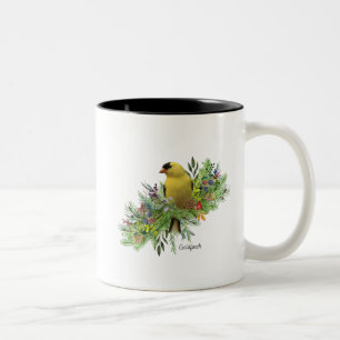 Tasse 2 Couleurs Boug d'oiseaux Goldfinch