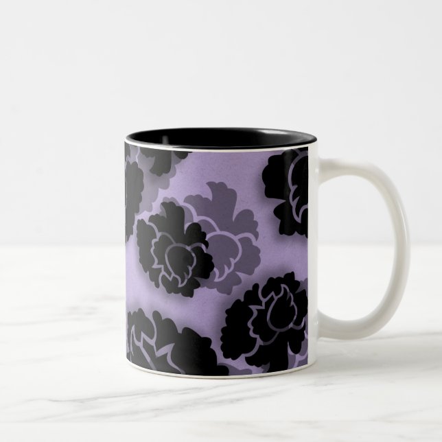 Tasse 2 Couleurs Boug Grungy Floral Decadador, Lavande (Droit)