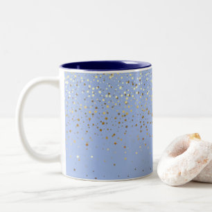 Tasse 2 Couleurs Bouge de café Golden Petite Stars - Bleu