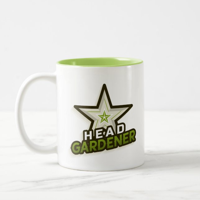 Tasse 2 Couleurs Bouge de café pour hommes - Vert (Gauche)