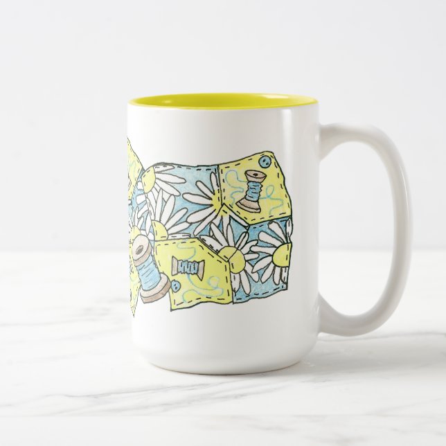 Tasse 2 Couleurs Bouge de café Quilter's (Droit)