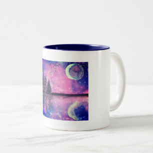 Tasse 2 Couleurs Bougie de nuits d'aquarelle