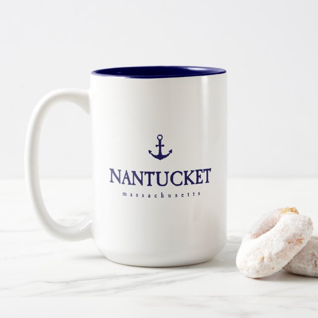 Tasse 2 Couleurs Bouillie de café Nantucket (Avec donut)