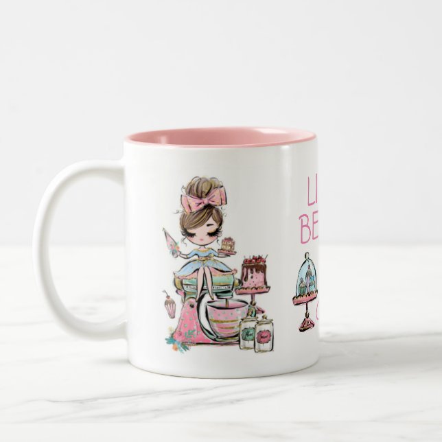 Tasse 2 Couleurs Boulangerie pour petites entreprises, cupcakes (Gauche)