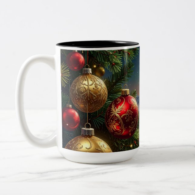 Tasse 2 Couleurs boule de Noël (Gauche)