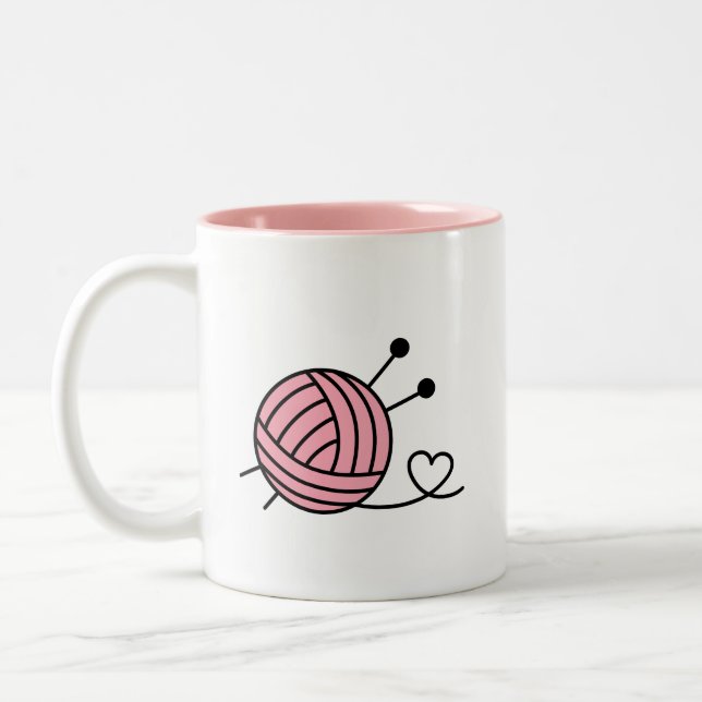 Tasse 2 Couleurs Boule de Tricot Fil d'artisanat - Tout ce que vous (Gauche)