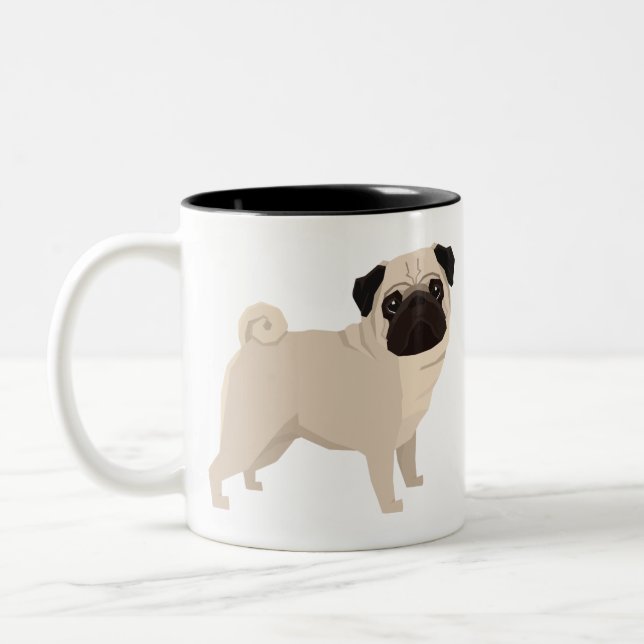 Tasse 2 Couleurs Bouledogue (Gauche)