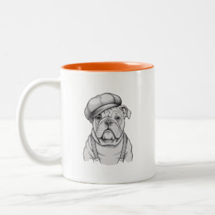 Tasse 2 Couleurs bouledogue, mignon drôle amoureux vie chien animal