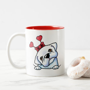 Tasse 2 Couleurs Bouledogue Valentine