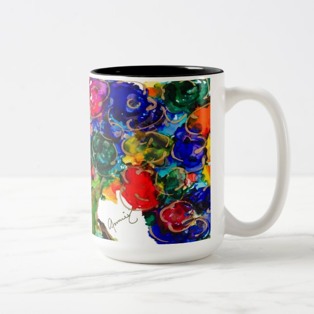Tasse 2 Couleurs Boules de café de l'amour (Droit)