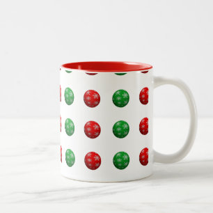 Tasse 2 Couleurs Boules de Noël 3D