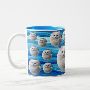 Tasse 2 Couleurs Boules Photo Animaux Personnalisées Dans L'Eau Ble