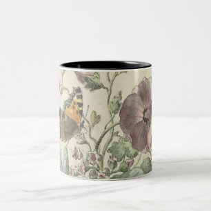Tasse 2 Couleurs Bouquet de fleurs avec un Vanesse des Chardons,