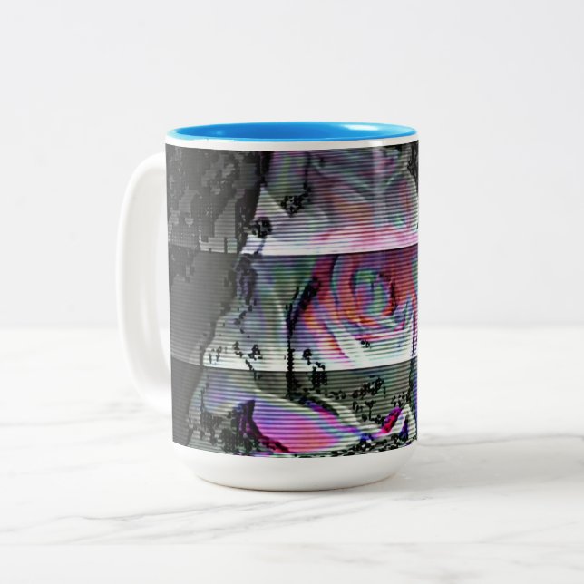Tasse 2 Couleurs Bouquet Techno   (Devant gauche)