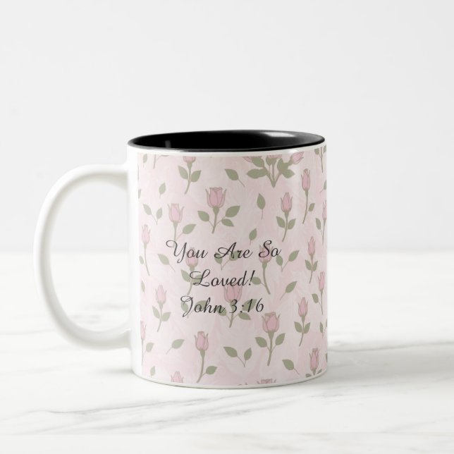 Tasse 2 Couleurs Bourgeons de rose roses (Gauche)