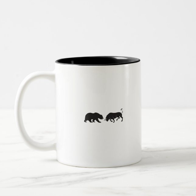 Tasse 2 Couleurs Bourse de Bear Bull (Gauche)